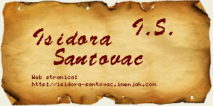 Isidora Santovac vizit kartica